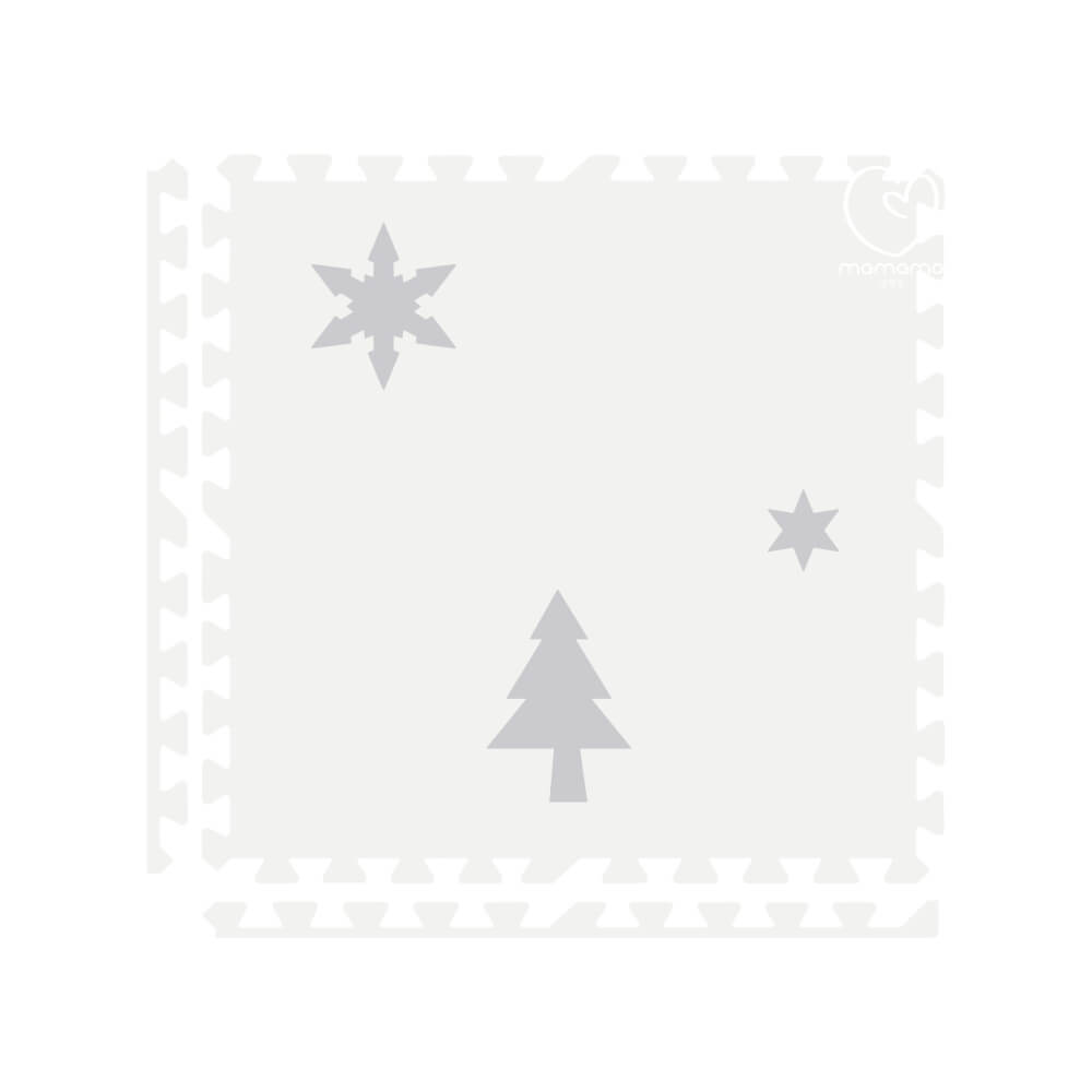 แผ่นรองคลาน จิ๊กซอว์ MAMAMO ชุด CHRISTMAS COLLECTION ลาย WHITE CHRISTMAS เซต 20 แผ่น เกรดพรีเมี่ยม หนา 1.4 CM. พร้อมขอบปิด พร้อมส่ง